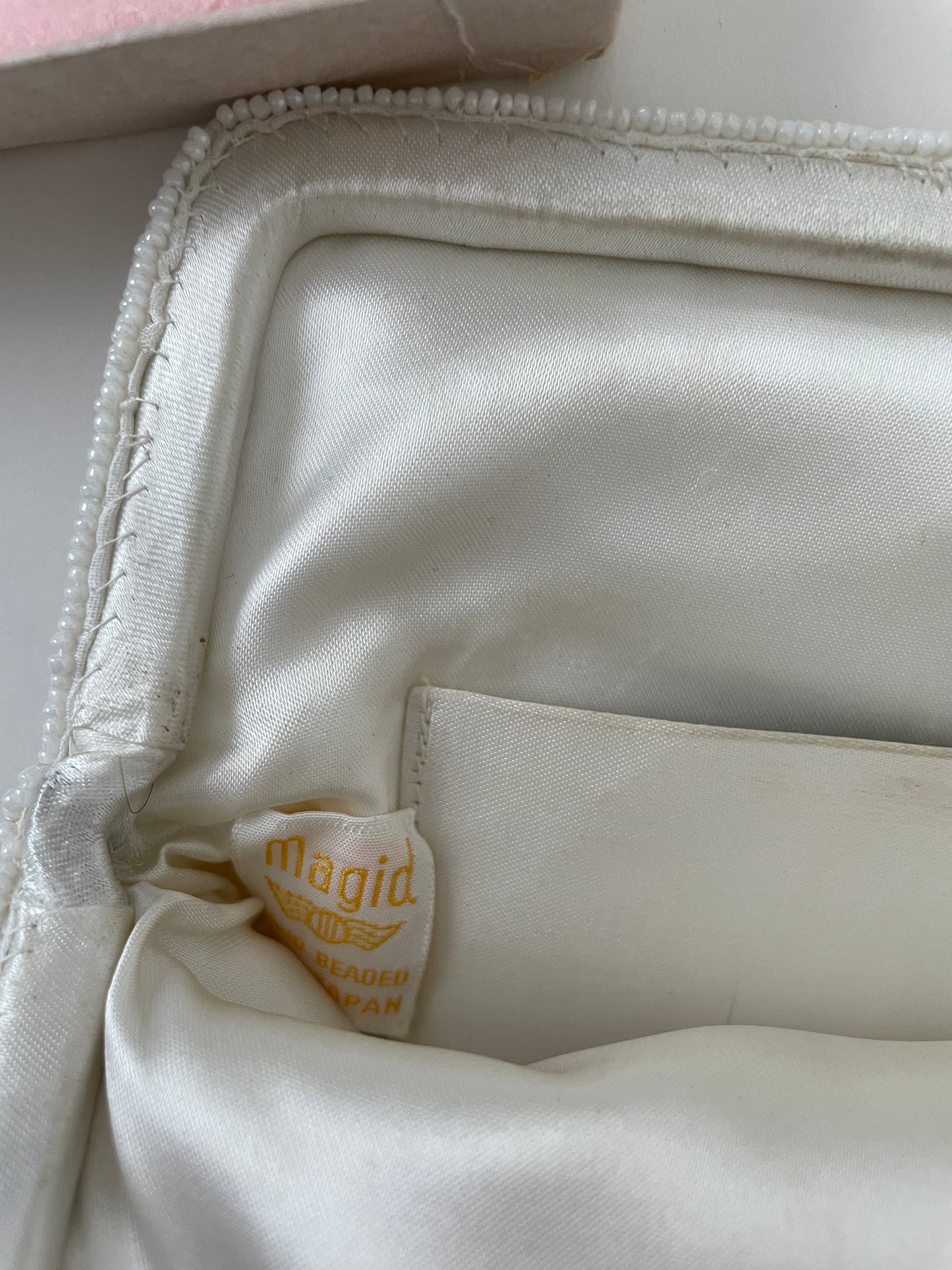 Vintage 1950s pearl bridal bag