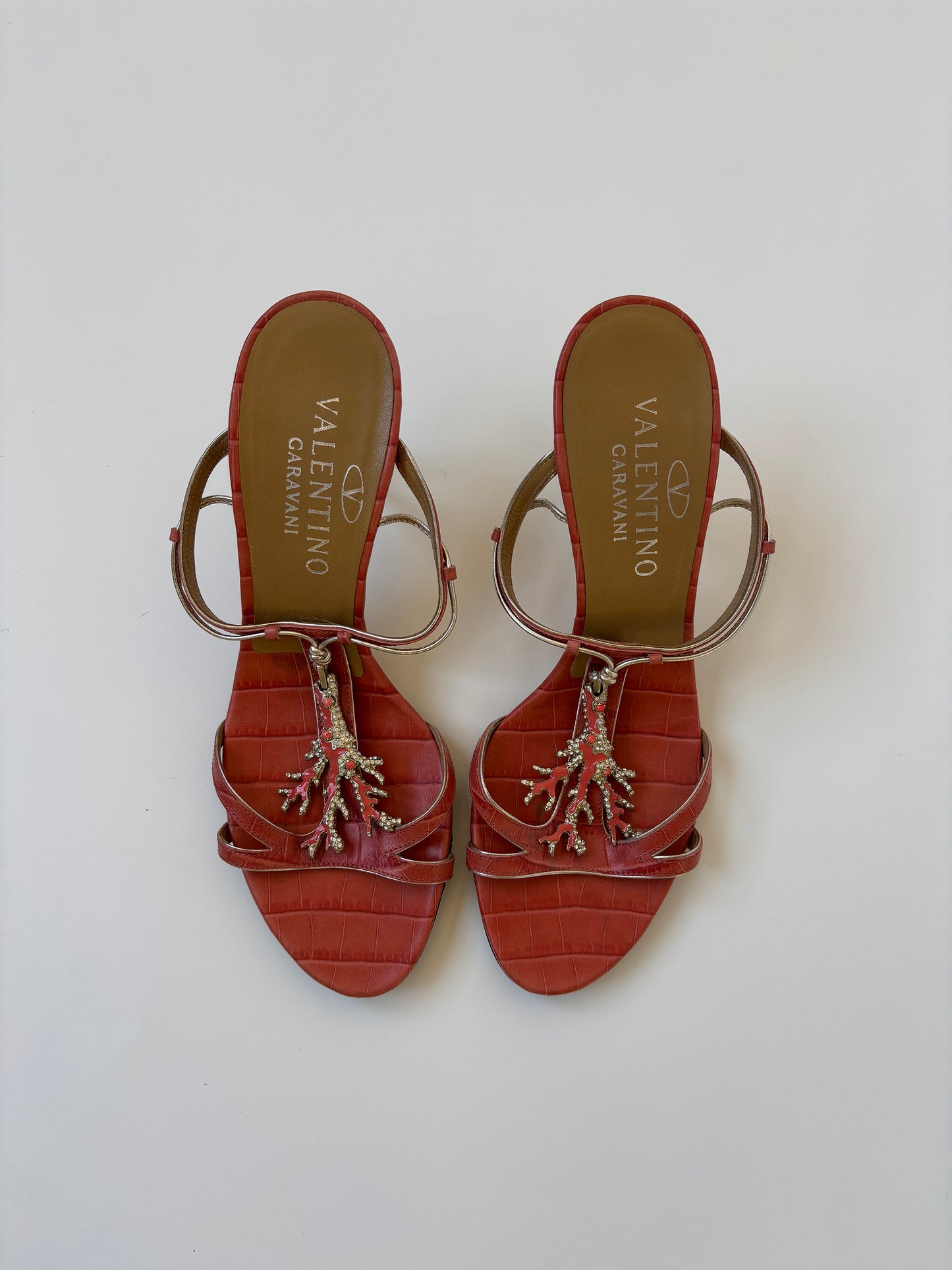 Valentino Garavani 2000s coral jewelry heel (EU 38 / US 7.5)
