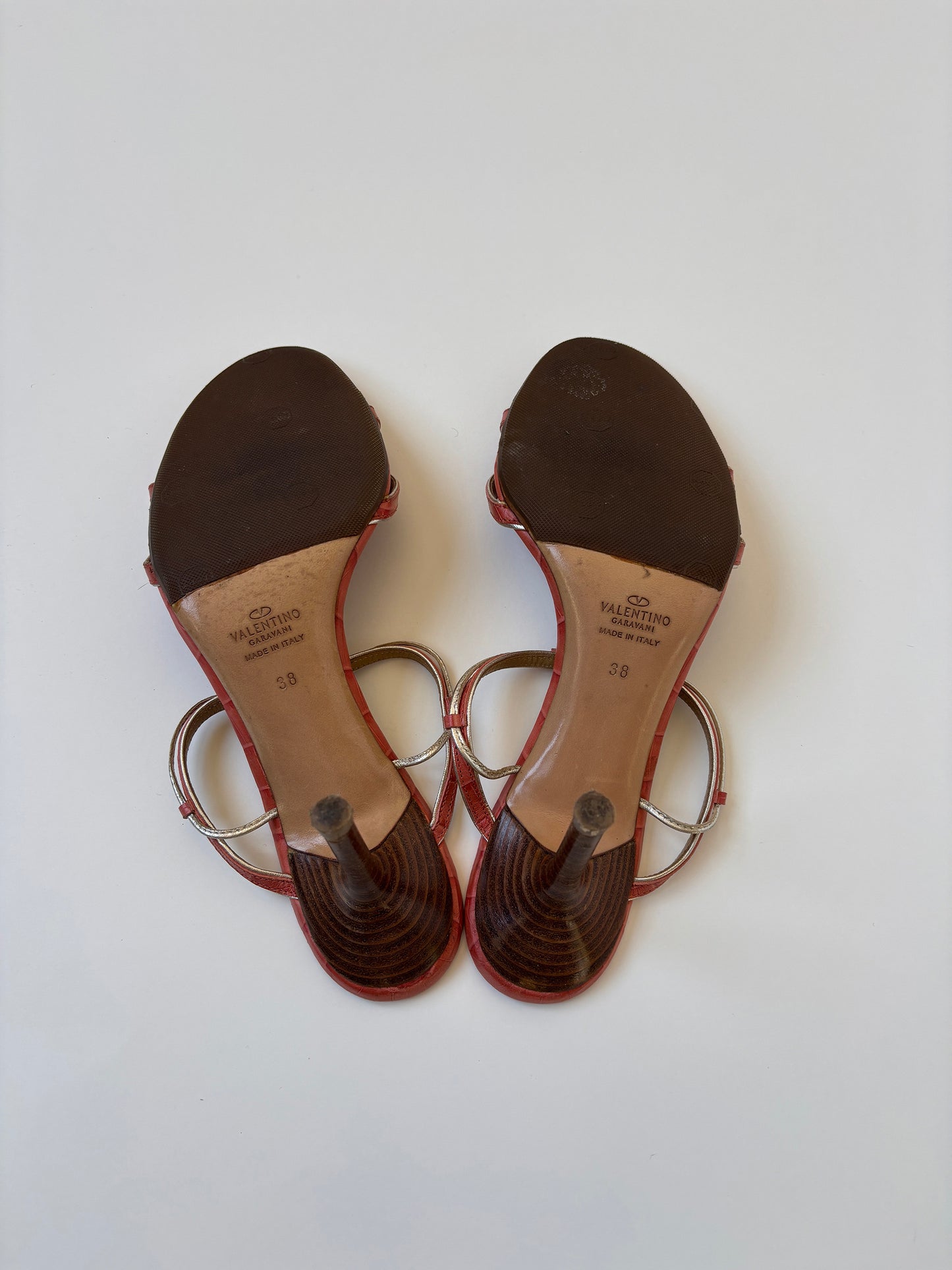 Valentino Garavani 2000s coral jewelry heel (EU 38 / US 7.5)
