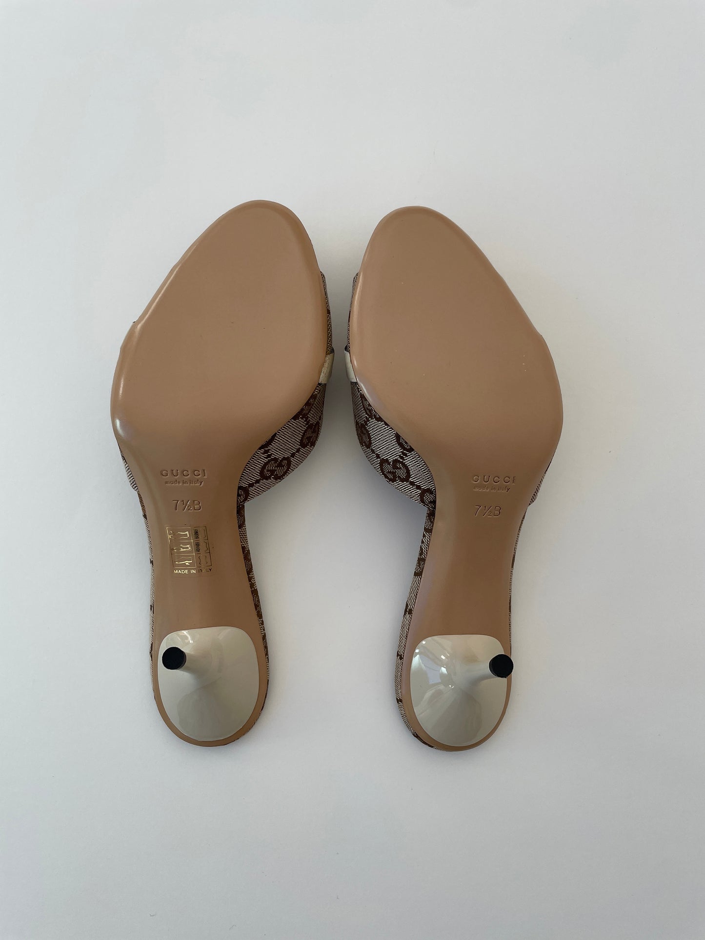 Gucci 2000s horsebit monogram sandals UNWORN (EU 38 / US 7.5)