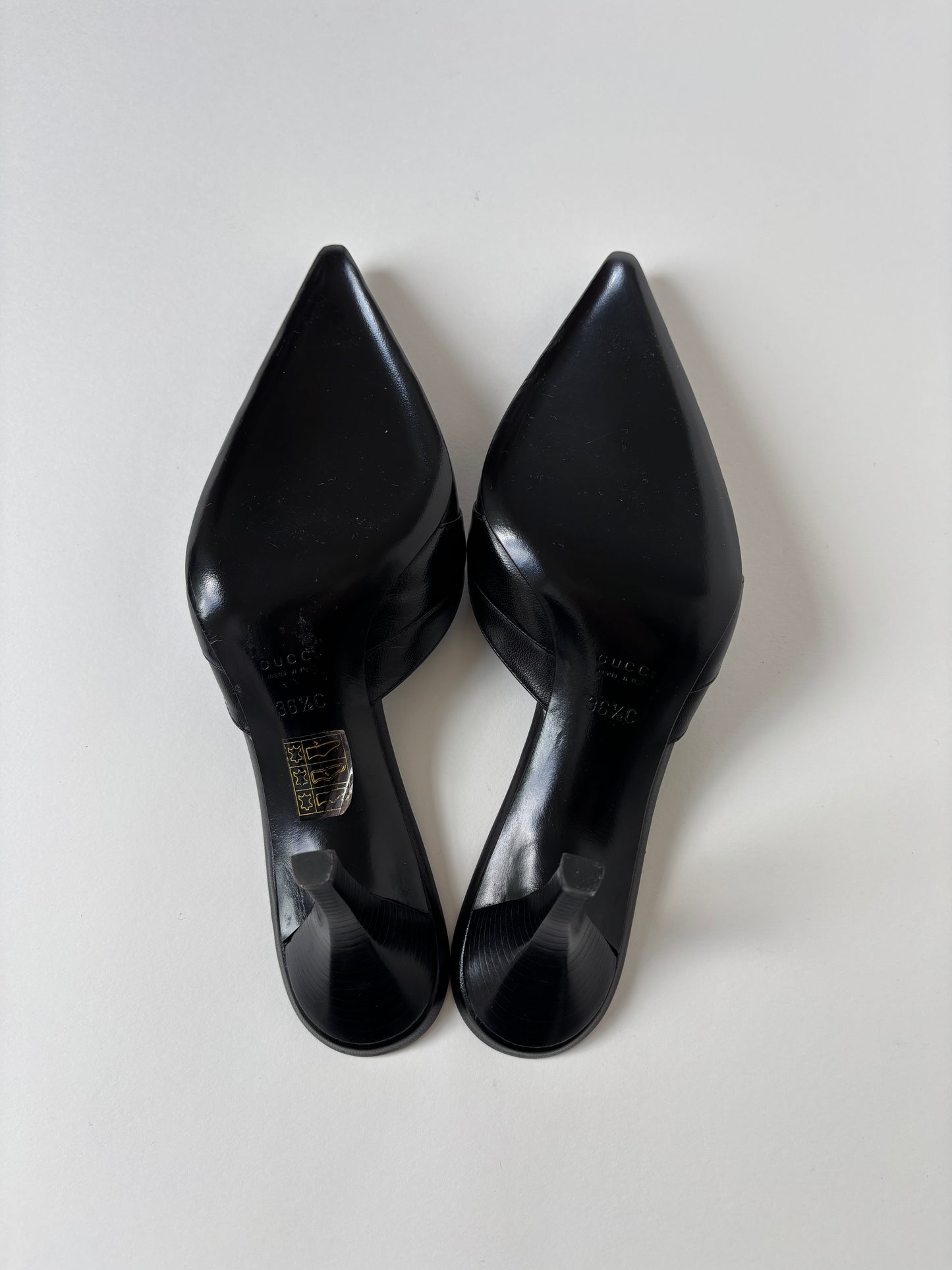 Gucci by Tom Ford 2000s black mules with GG charm UNWORN (EU 36,5 / US 6)