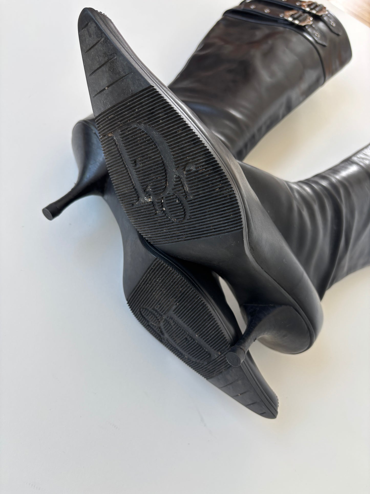 Christian Dior by John Galliano 2000s iconic black buckle boots (EU 37,5 / US 7)