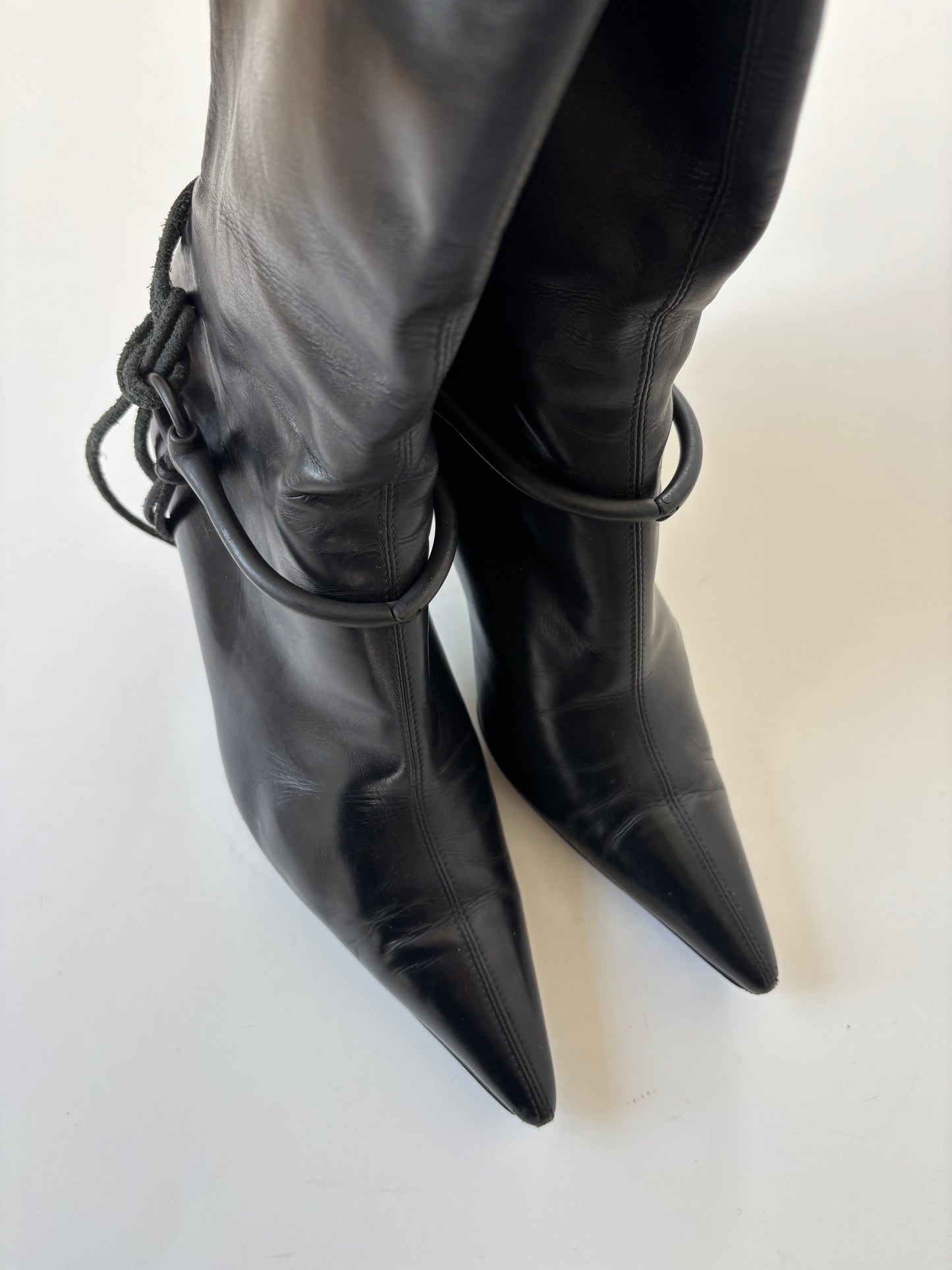 Gucci by Tom Ford 1990s black horsebit boots (EU 37 / US 6.5)