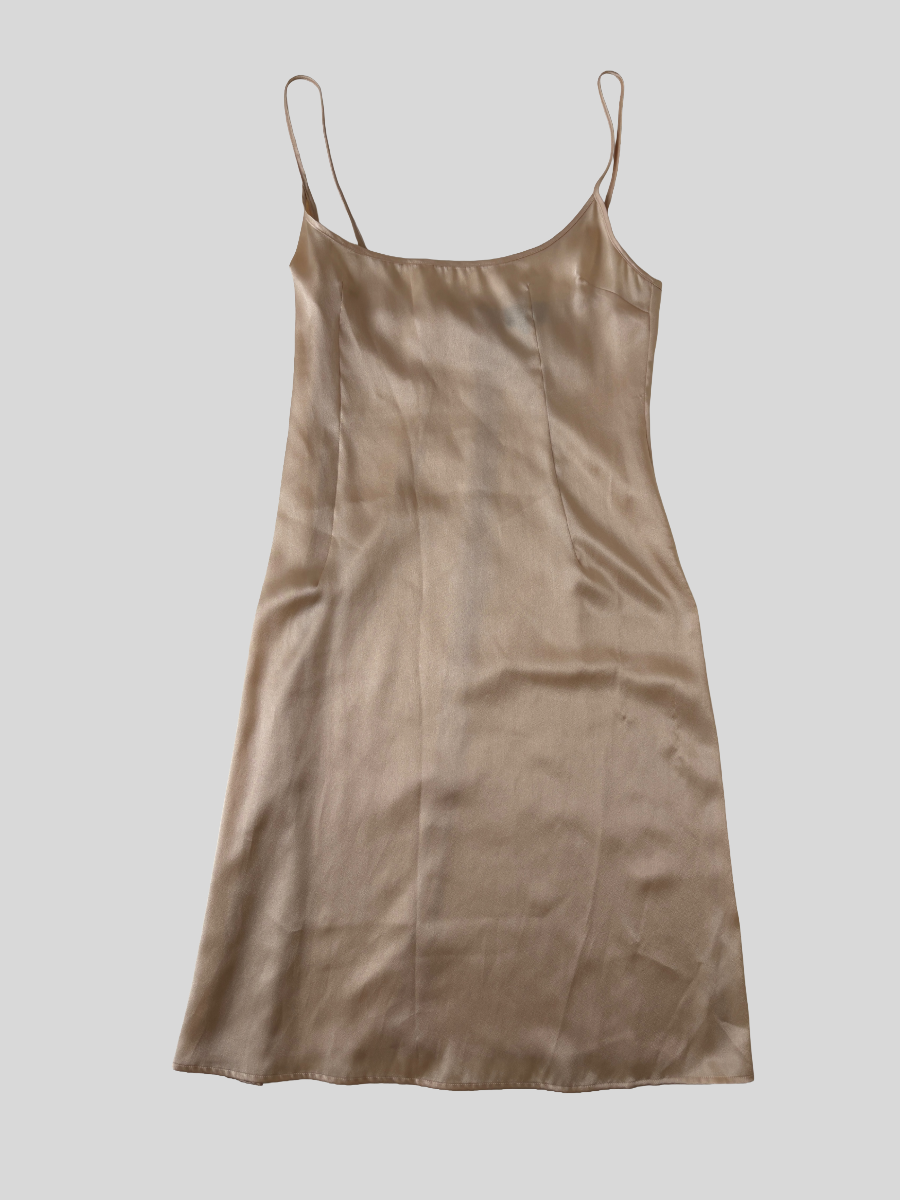 Dolce & Gabbana 2000s ivory silk mini slip dress