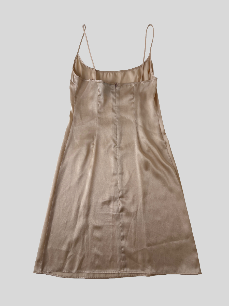 Dolce & Gabbana 2000s ivory silk mini slip dress