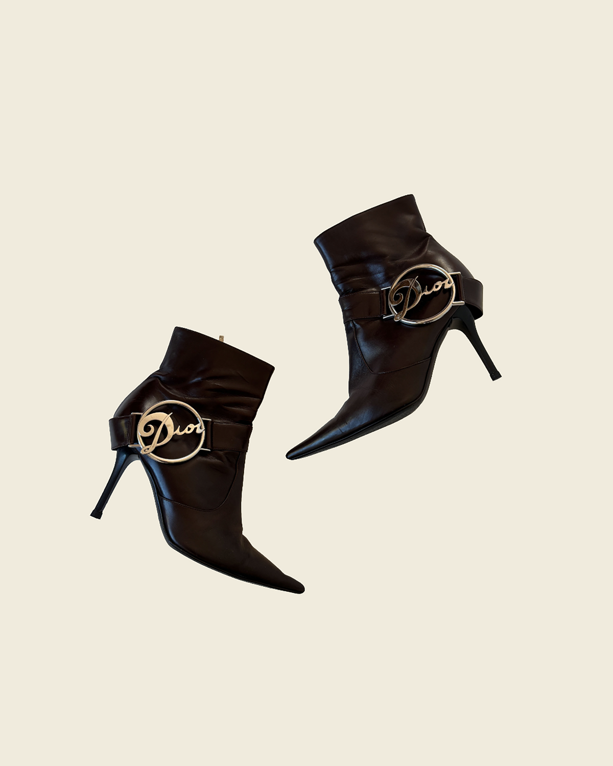 Christian Dior F/W 2004 by John Galliano iconic dark brown diva boots (EU 38 / US 7.5)
